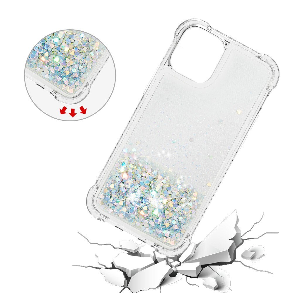 Cover Glitter Powder TPU iPhone 13 Mini D'argento