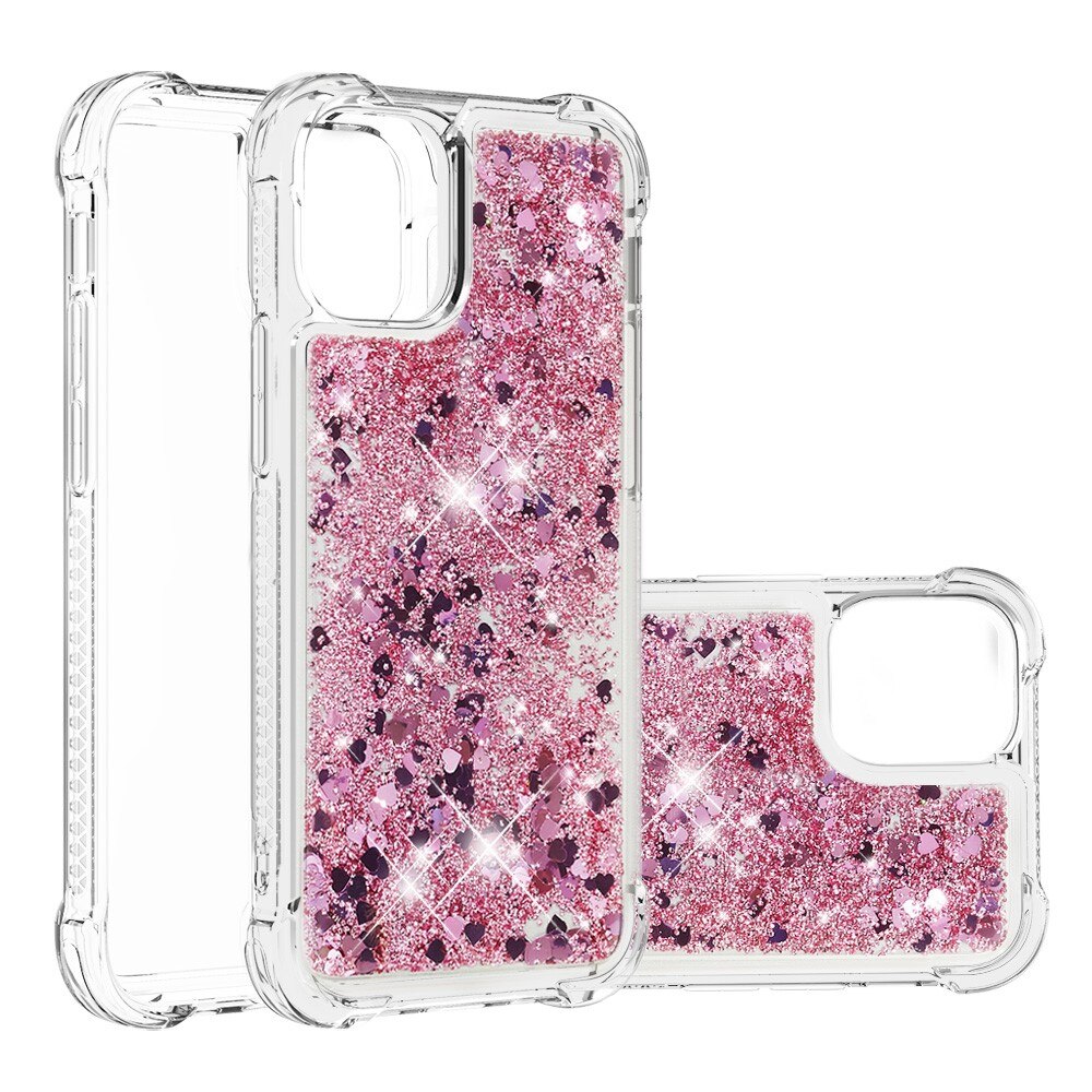 Cover Glitter Powder TPU iPhone 13 Oro Rosa