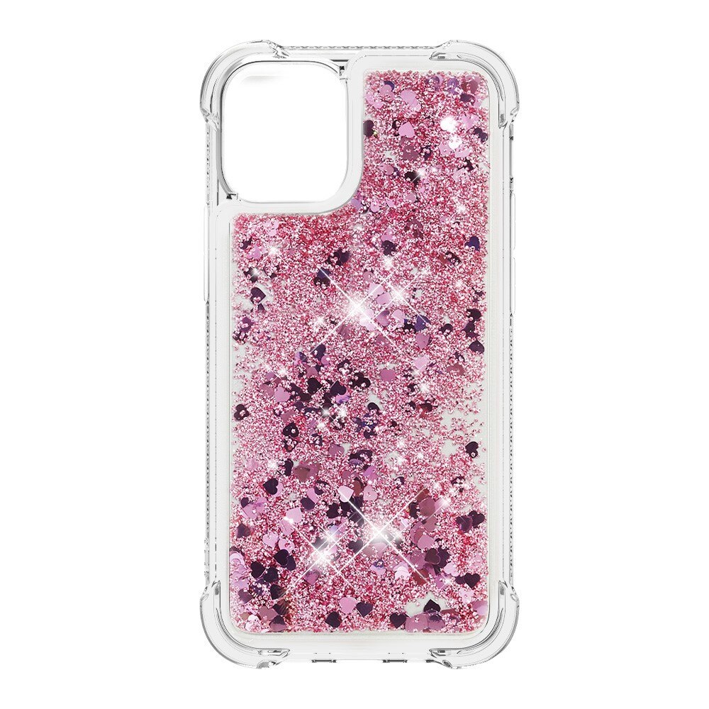 Cover Glitter Powder TPU iPhone 13 Oro Rosa