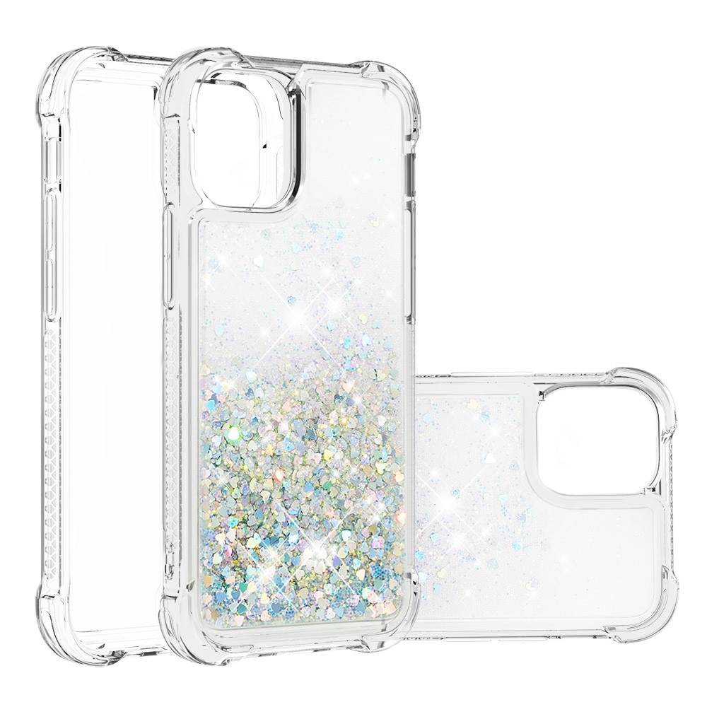 Cover Glitter Powder TPU iPhone 13 D'argento