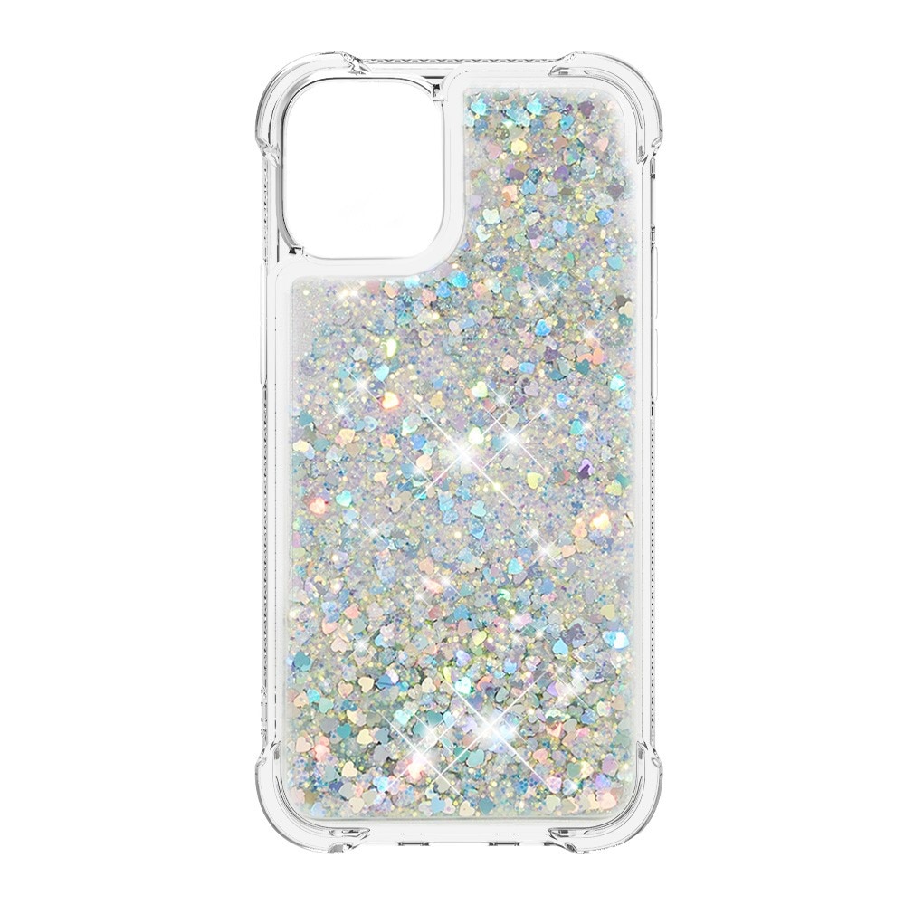 Cover Glitter Powder TPU iPhone 13 D'argento