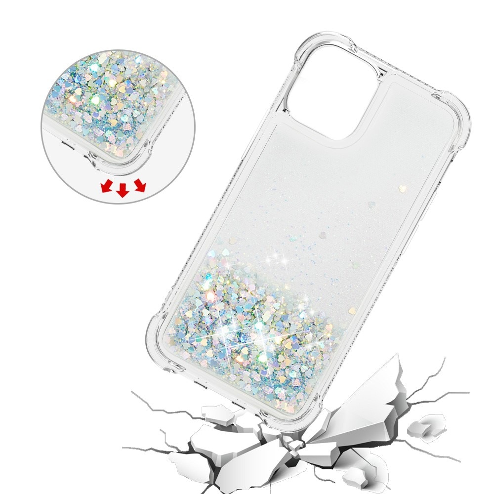 Cover Glitter Powder TPU iPhone 13 D'argento