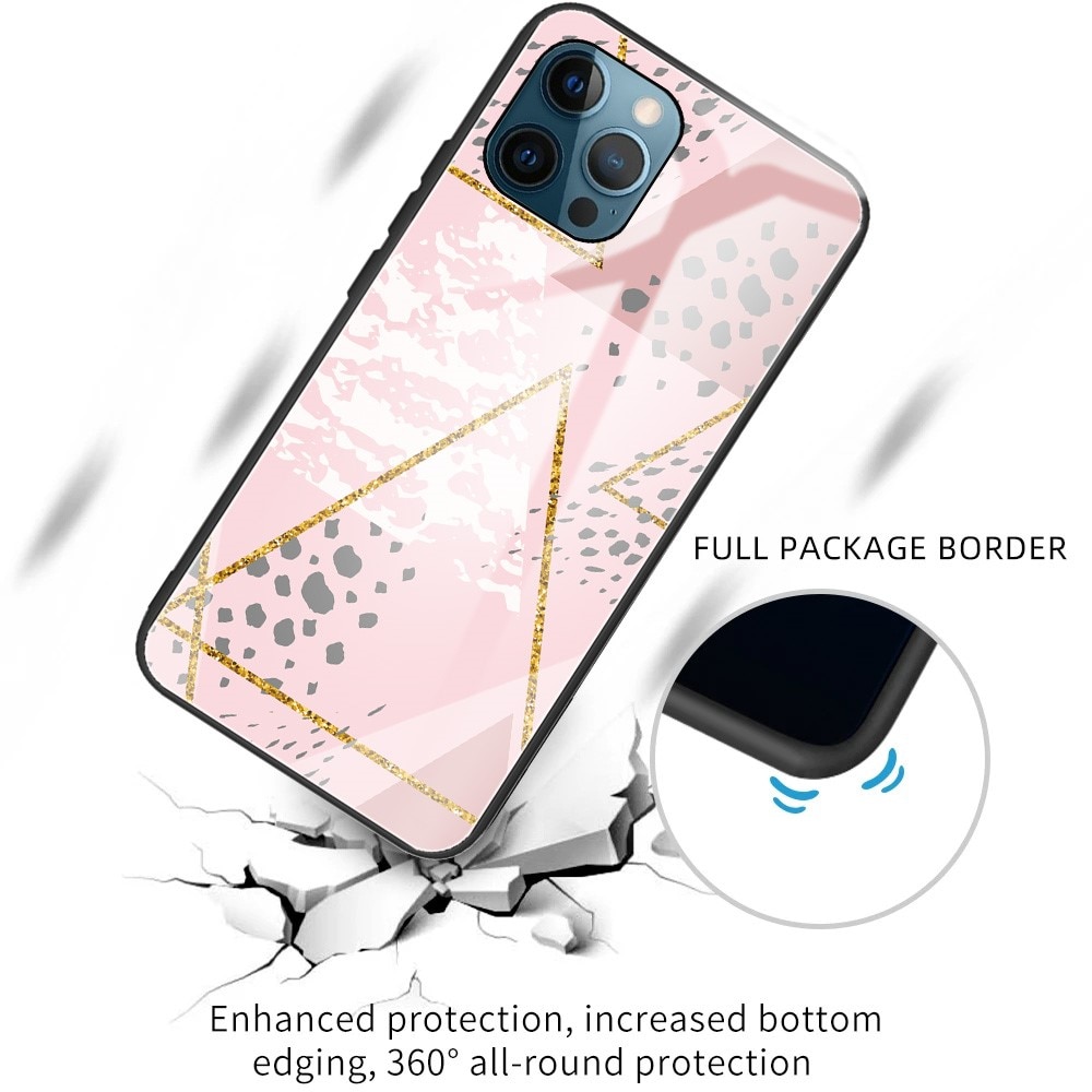 Custodia in vetro temperato iPhone 13 Pro Rosa leopardo