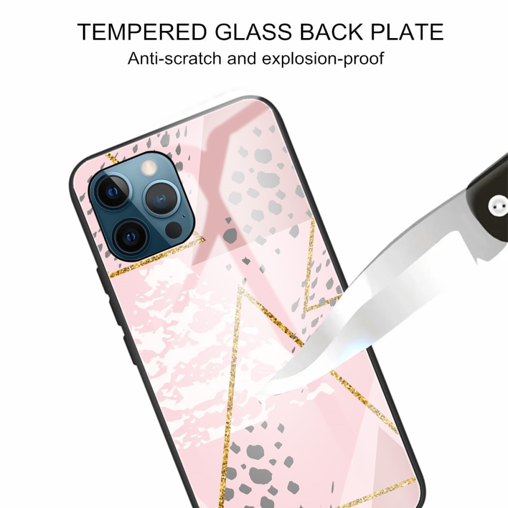 Custodia in vetro temperato iPhone 13 Pro Rosa leopardo