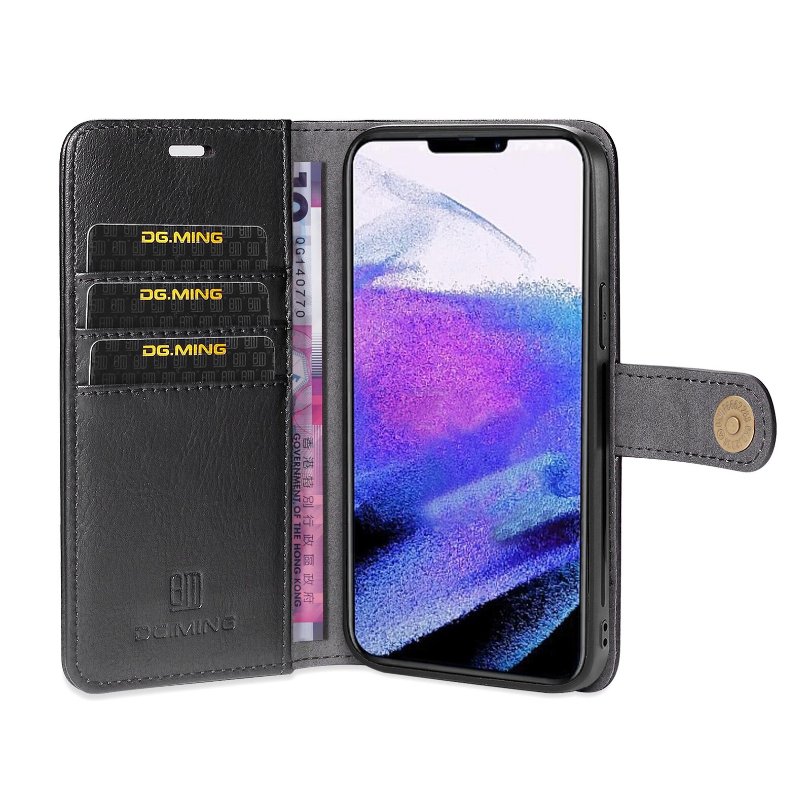 Cover portafoglio Magnet Wallet iPhone 13 Pro Max Black