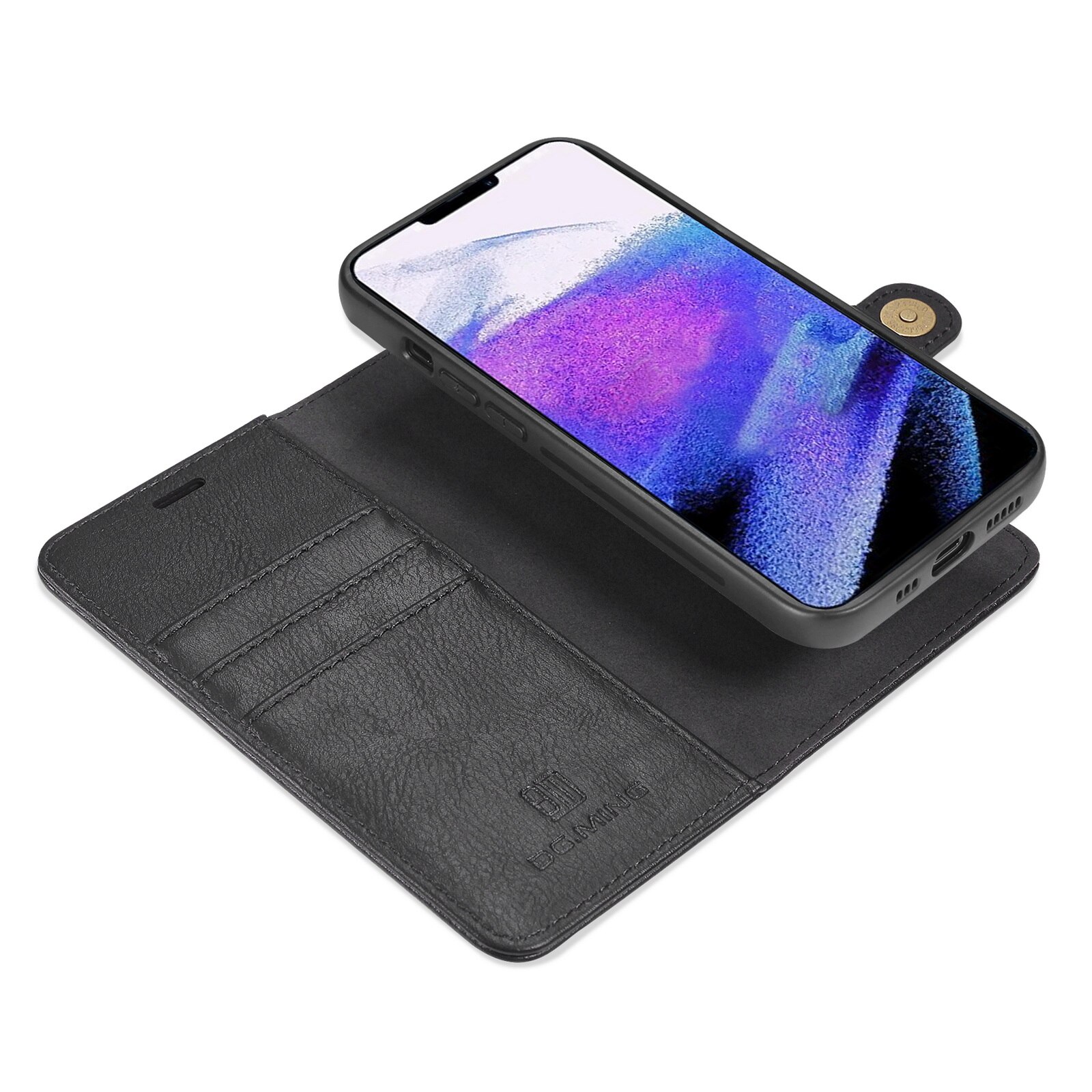 Cover portafoglio Magnet Wallet iPhone 13 Pro Black