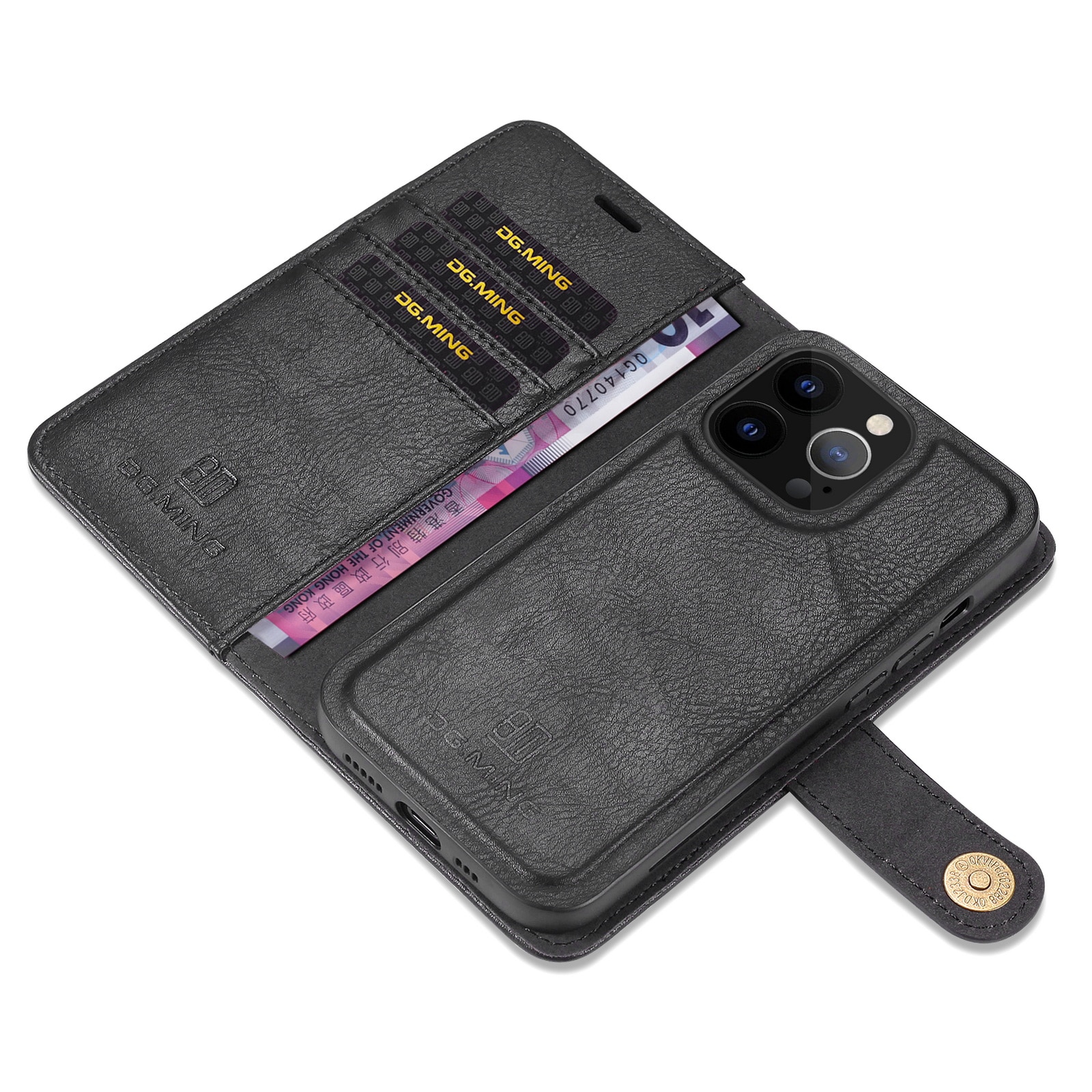 Cover portafoglio Magnet Wallet iPhone 13 Pro Black