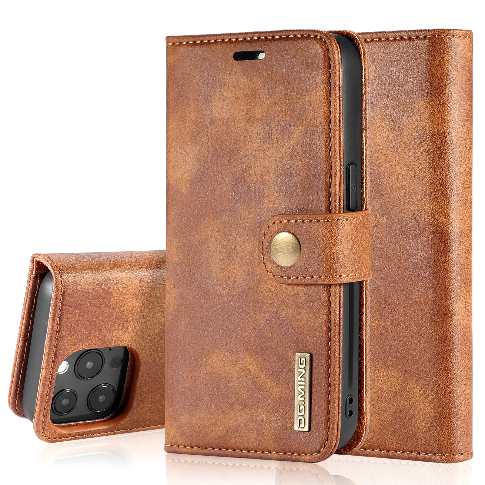 Cover portafoglio Magnet Wallet iPhone 13 Pro Max Cognac