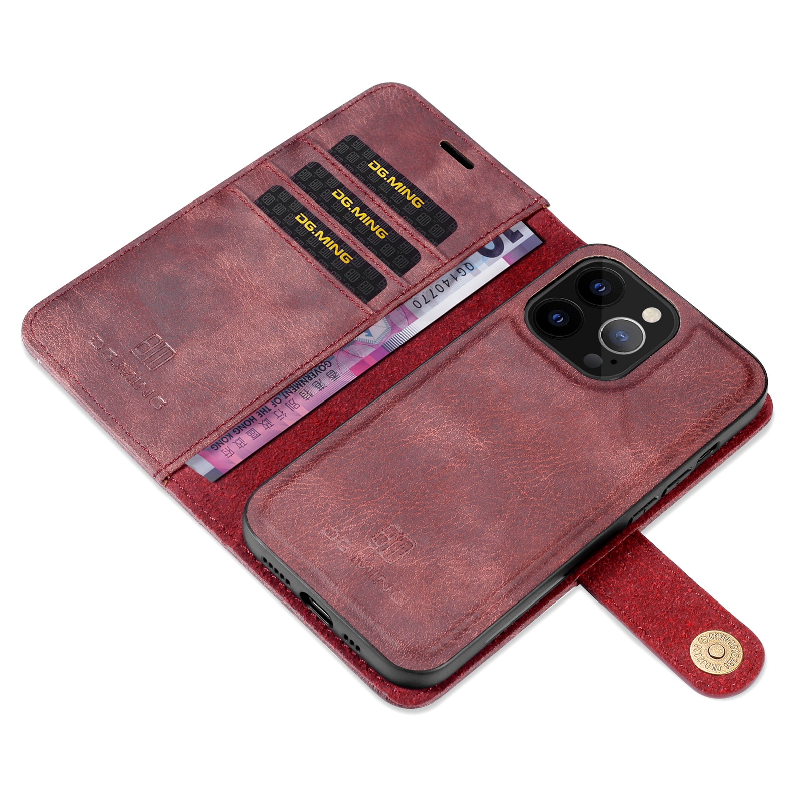 Cover portafoglio Magnet Wallet iPhone 13 Pro Red