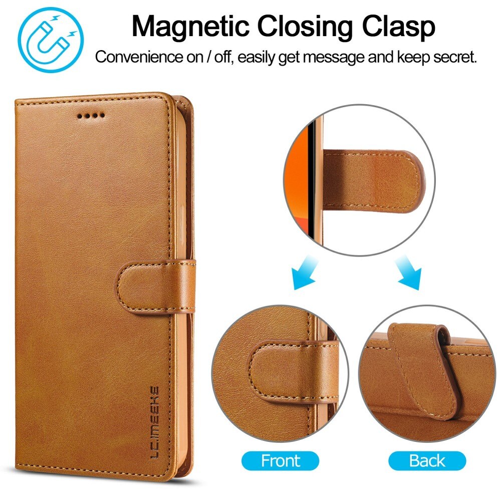 Custodie a portafoglio iPhone 13 Pro Max Cognac