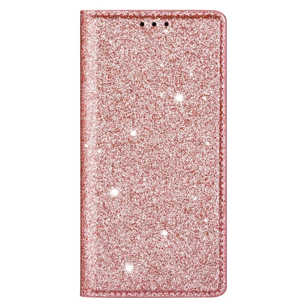 Custodie a portafoglio Luccichio iPhone 13 Oro Rosa