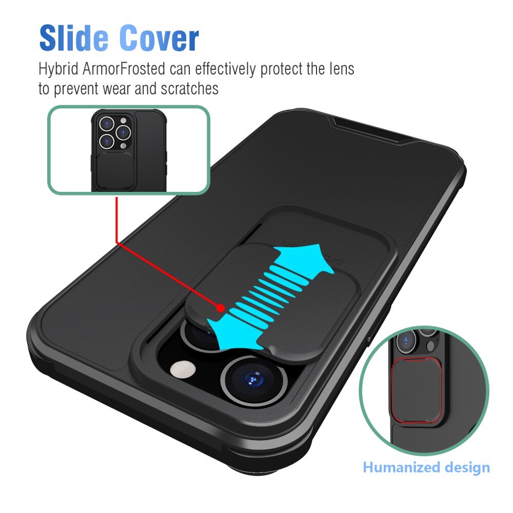 Cover con protezione fotocamera iPhone 13 Pro Max Nero