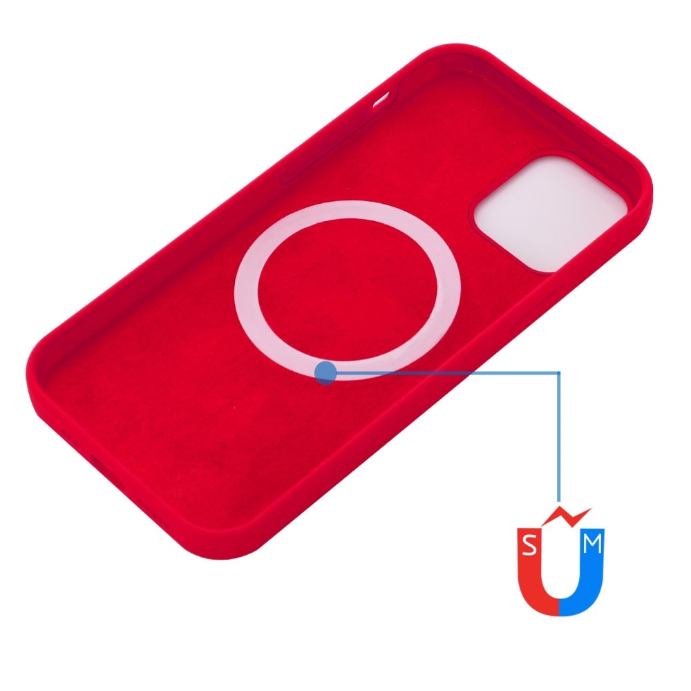 Cover Silicone Magnetic iPhone 13 Red