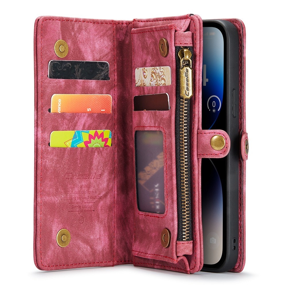 Cover portafoglio Multi-Slot iPhone 13 Pro Max Rosso
