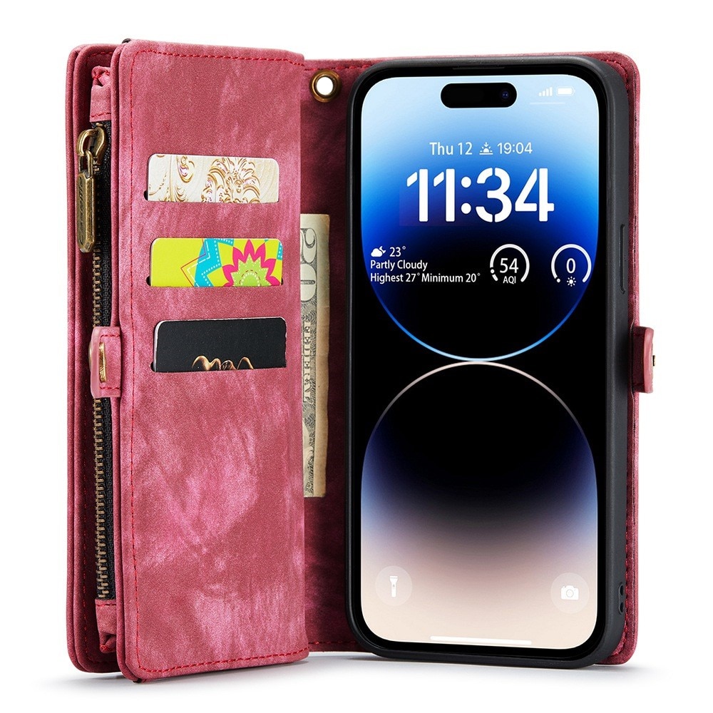 Cover portafoglio Multi-Slot iPhone 13 Pro Max Rosso