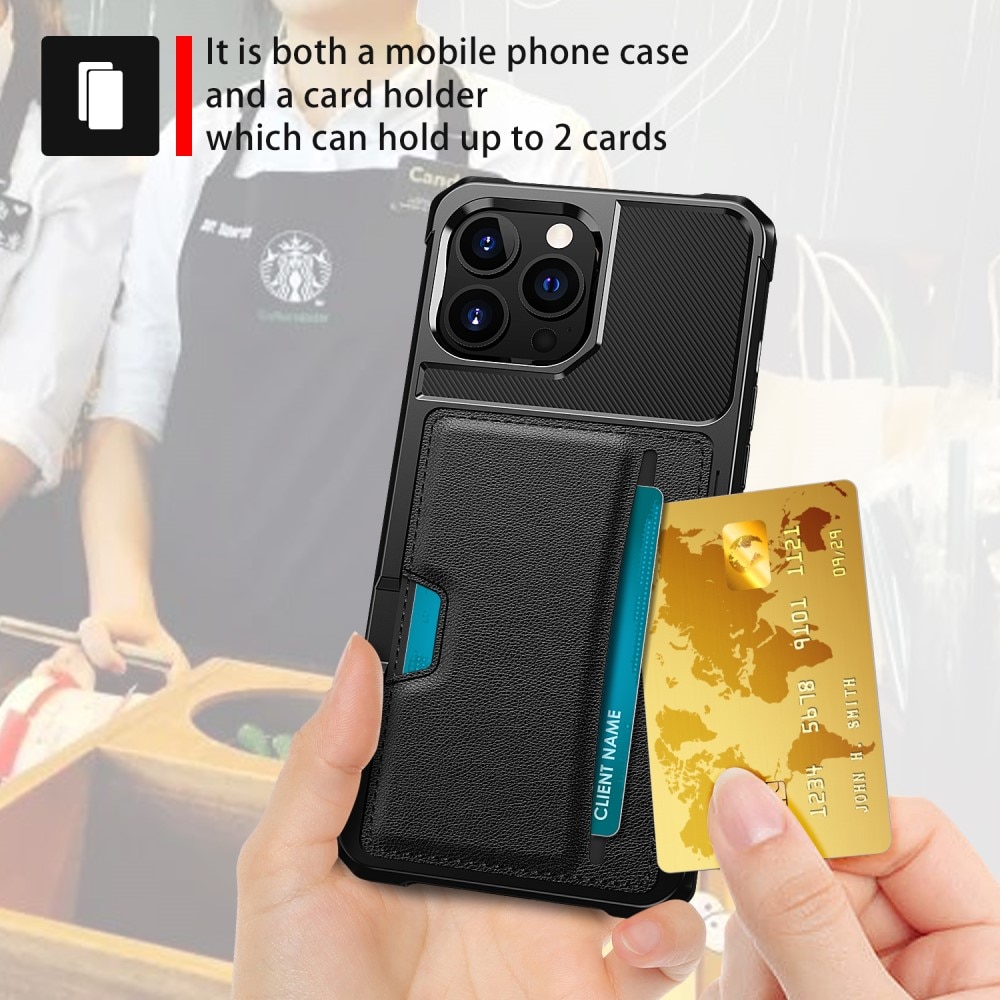 Cover Tough Card Case iPhone 13 Pro Max Nero