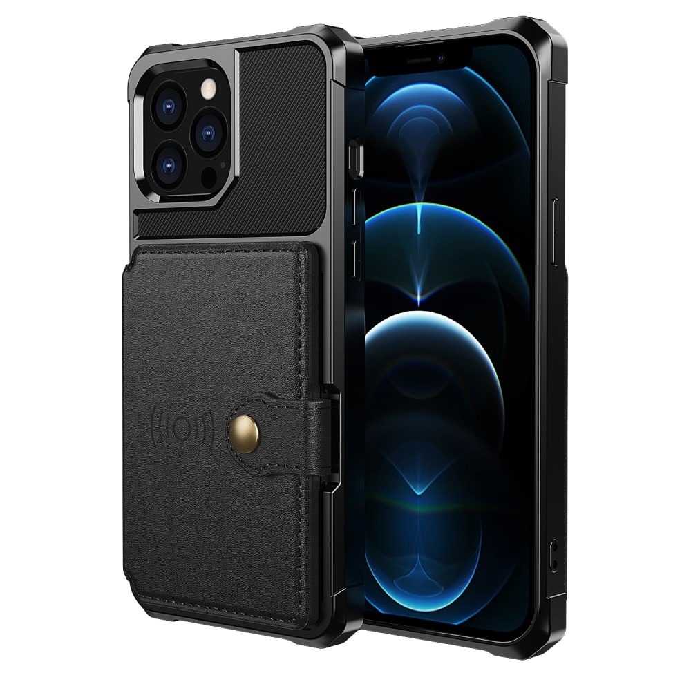 Cover con portacarte Tough Multi-slot iPhone 13 Pro Max Nero