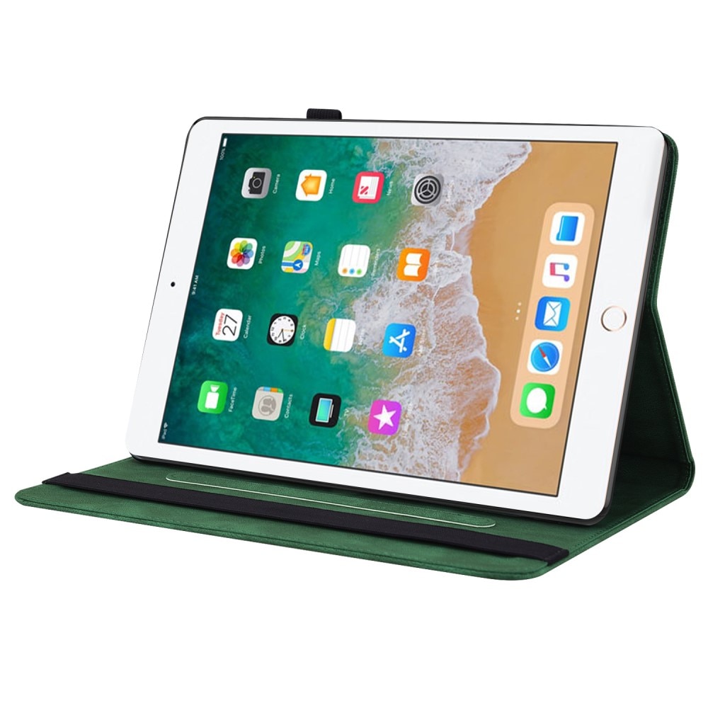 Custodia in pelle con farfalla iPad 9.7 6th Gen (2018) verde