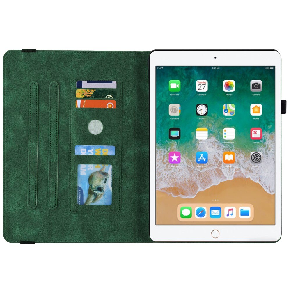 Custodia in pelle con farfalla iPad Air 9.7 1st Gen (2013) verde