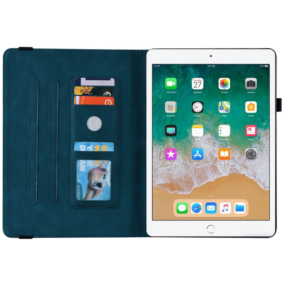 Custodia in pelle con farfalla iPad Air 9.7 1st Gen (2013) blu