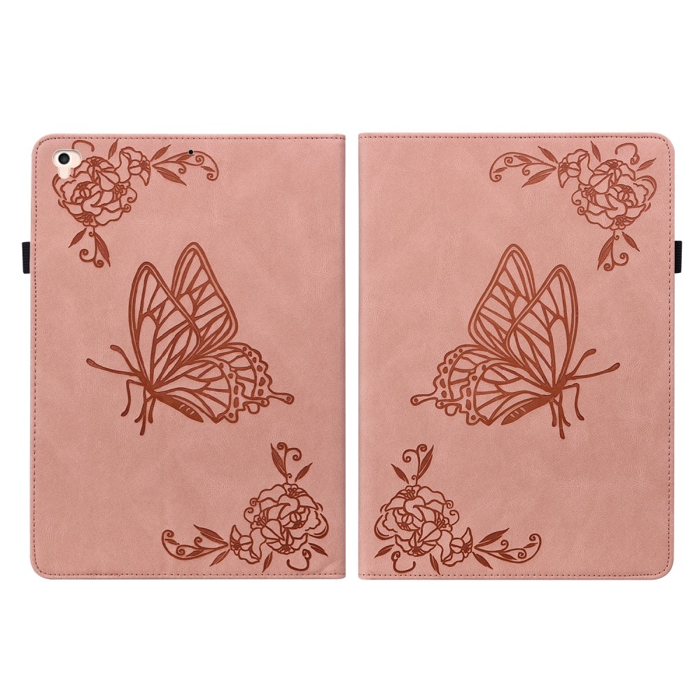 Custodia in pelle con farfalla iPad Air 2 9.7 (2014) rosa