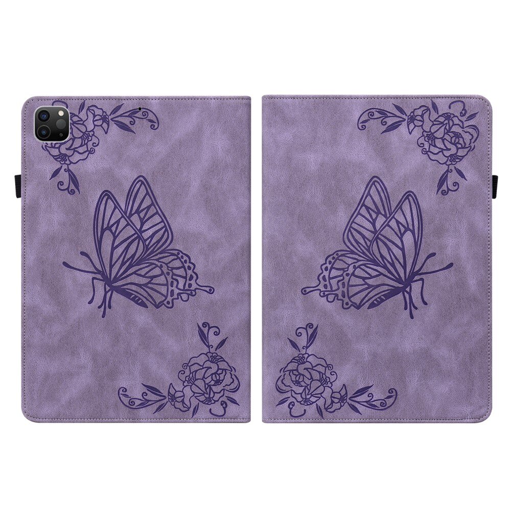 Custodia in pelle con farfalla iPad Air 10.9 4th Gen (2020) viola