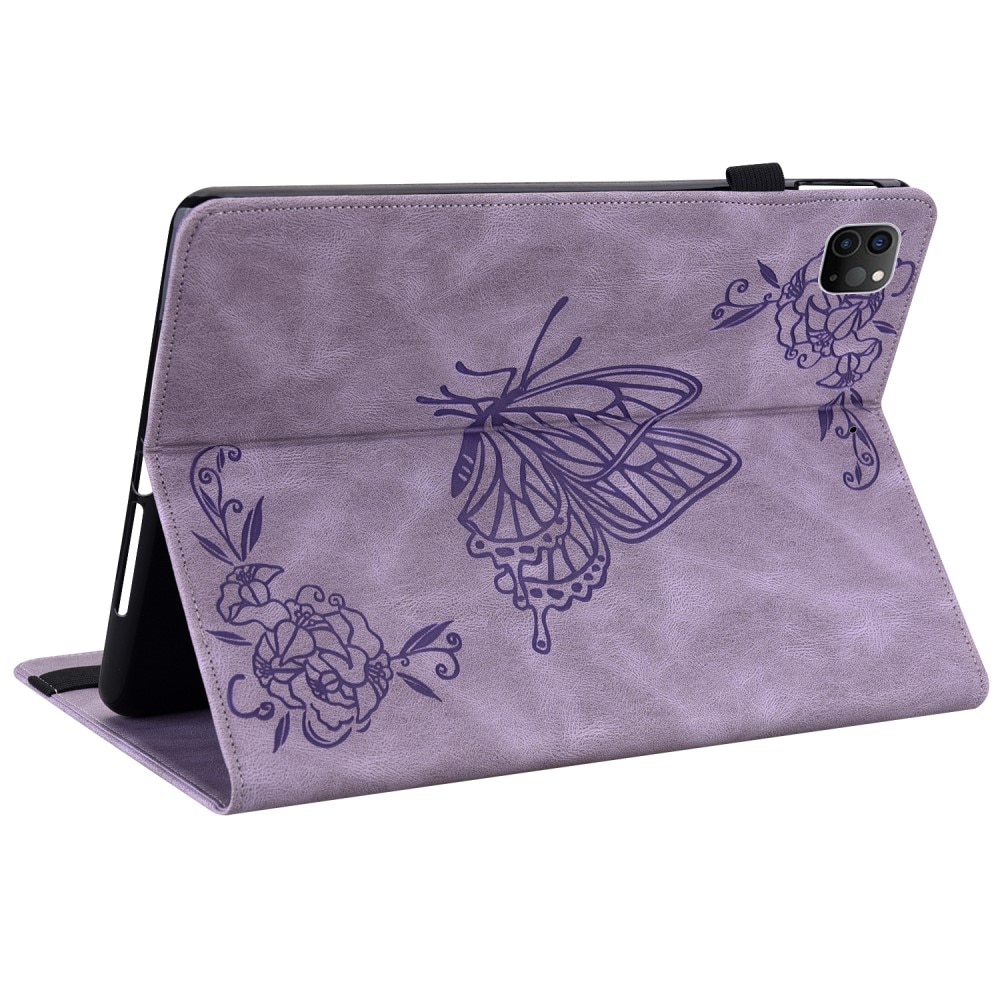 Custodia in pelle con farfalla iPad Pro 11 2nd Gen (2020) viola