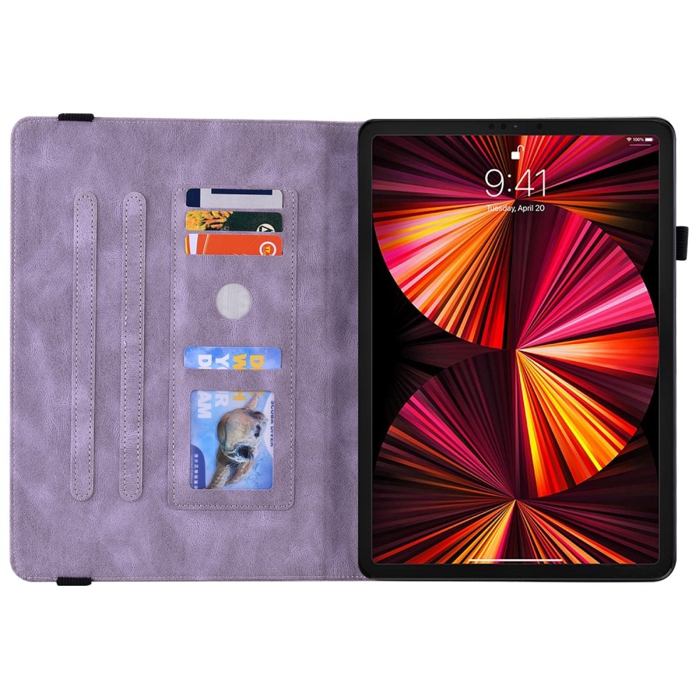 Custodia in pelle con farfalla iPad Pro 11 2nd Gen (2020) viola