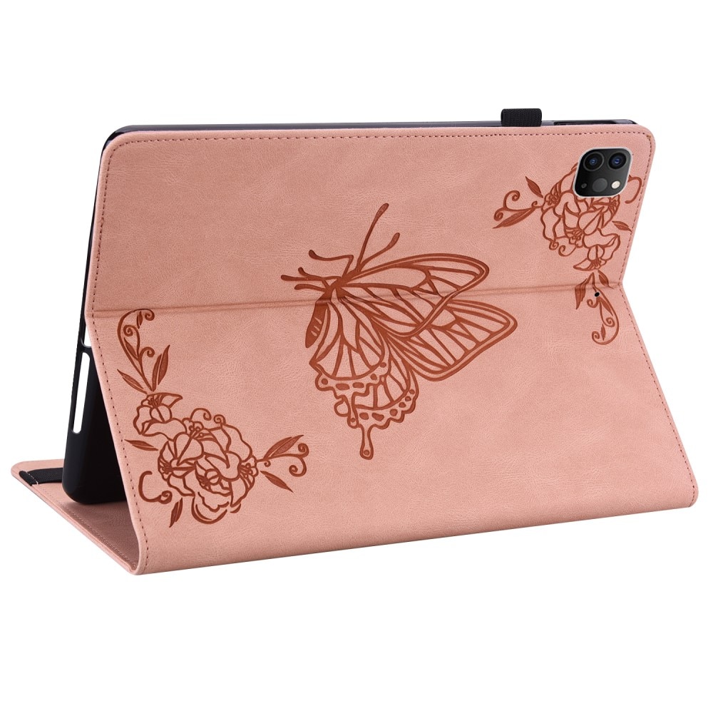 Custodia in pelle con farfalla iPad Pro 11 2nd Gen (2020) rosa