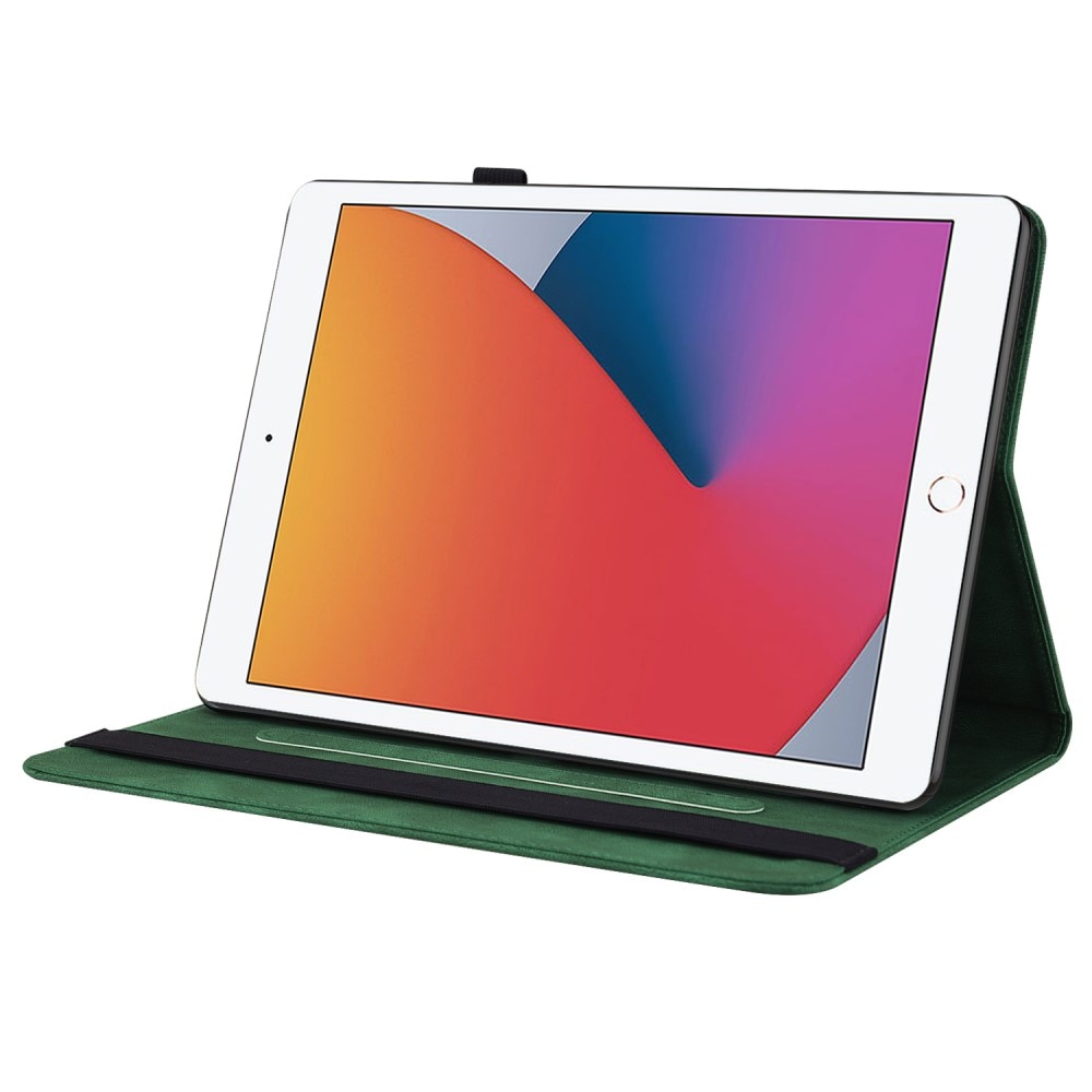 Custodia in pelle con farfalla iPad 10.2 7th Gen (2019) verde