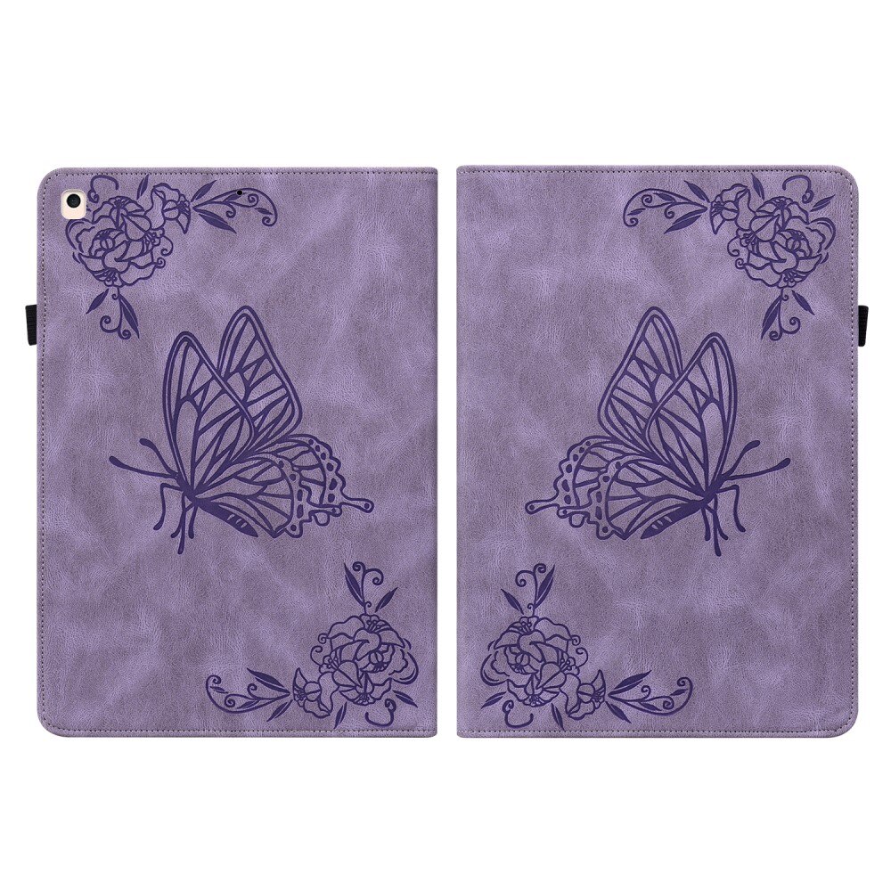 Custodia in pelle con farfalla iPad 10.2 9th Gen (2021) viola