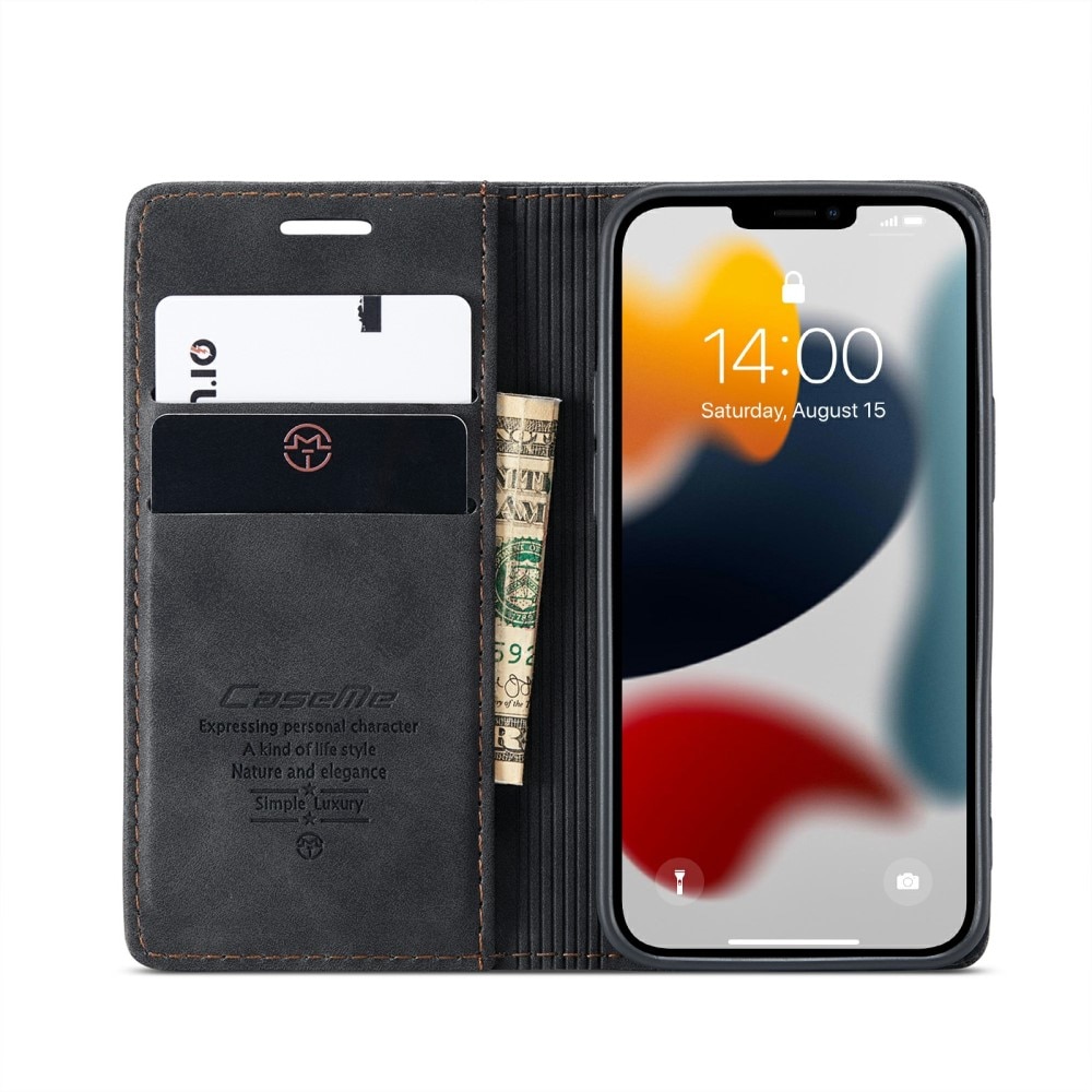 Custodie a portafoglio sottili iPhone 13 Nero