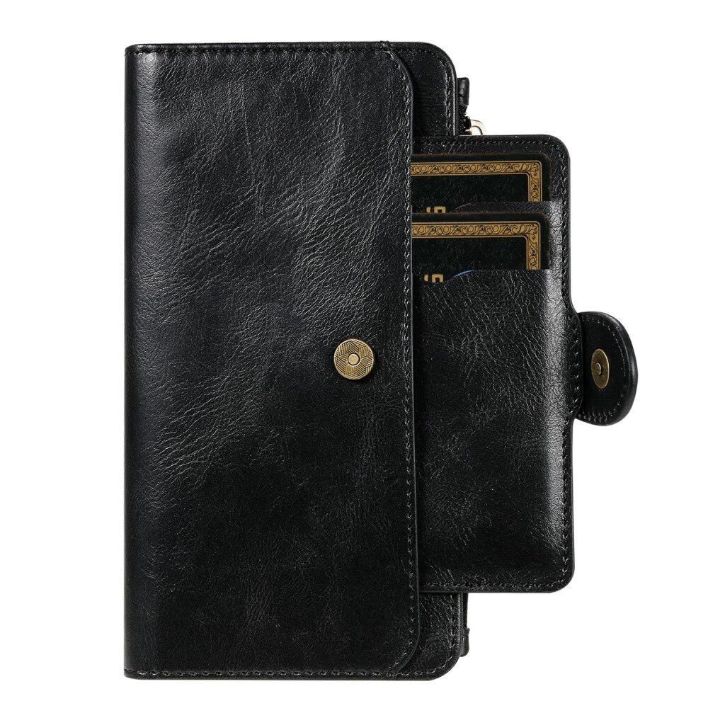 Magnet Leather Multi Wallet iPhone 13 Pro nero