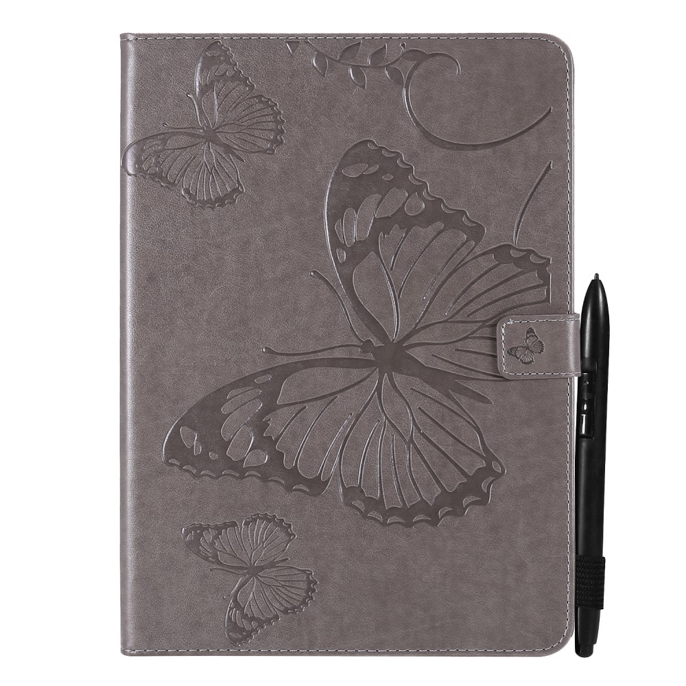 Custodia in pelle con farfalla Apple iPad Mini 7th Gen (2024) Grigio