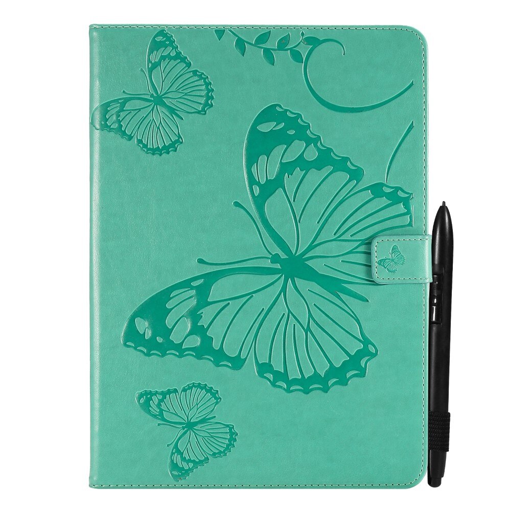 Custodia in pelle con farfalla   Verde