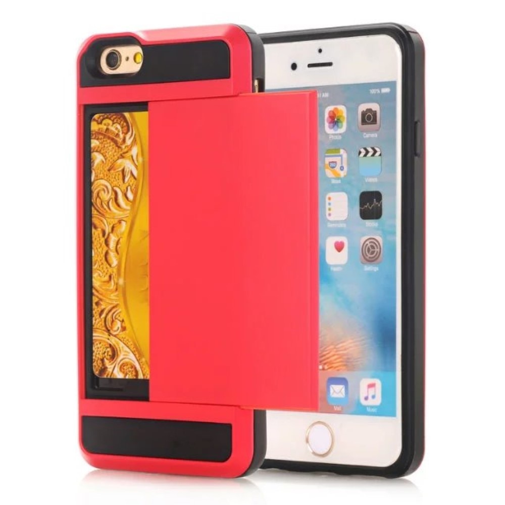 Cover portacarte iPhone SE (2022) rosso