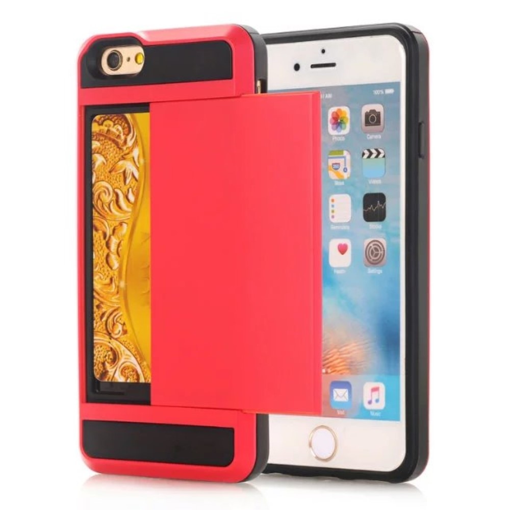 Cover portacarte iPhone 8 rosso