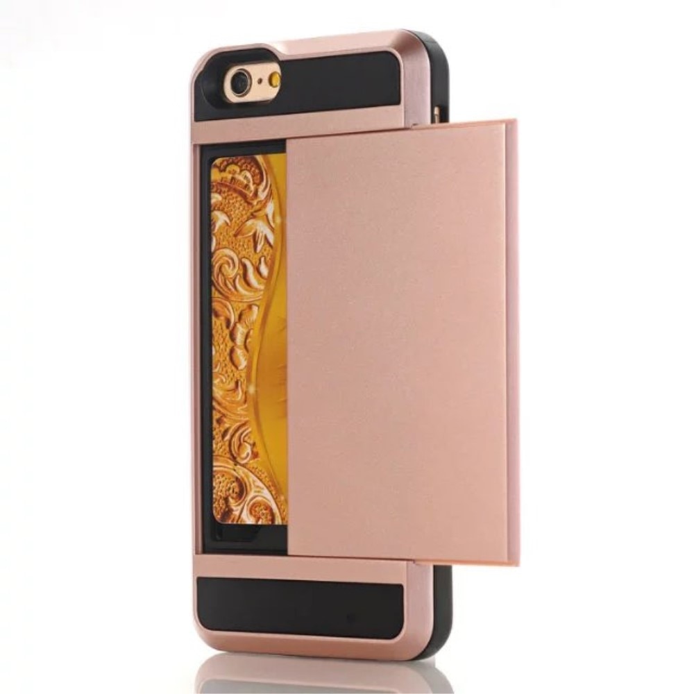 Cover portacarte iPhone 8 oro rosa