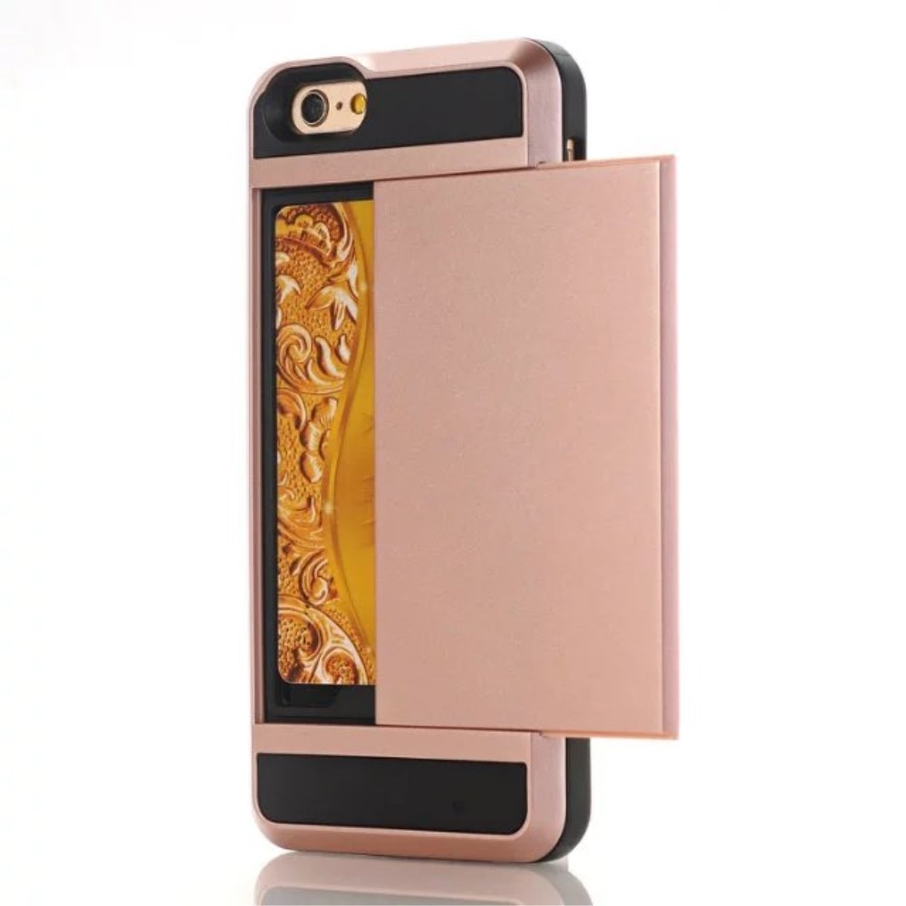 Cover portacarte iPhone SE (2022) oro rosa