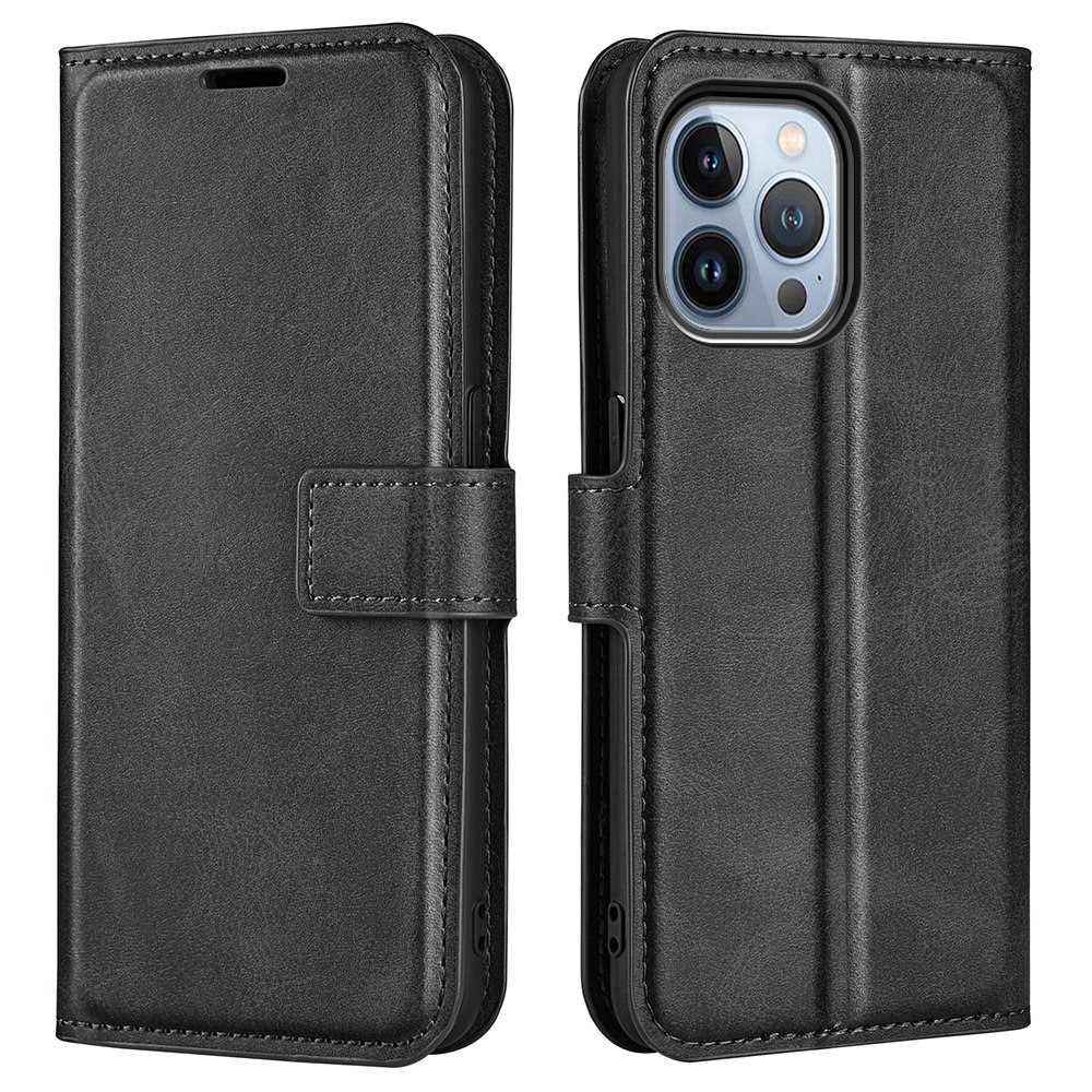 Cover portafoglio Leather Wallet iPhone 14 Pro Max Black