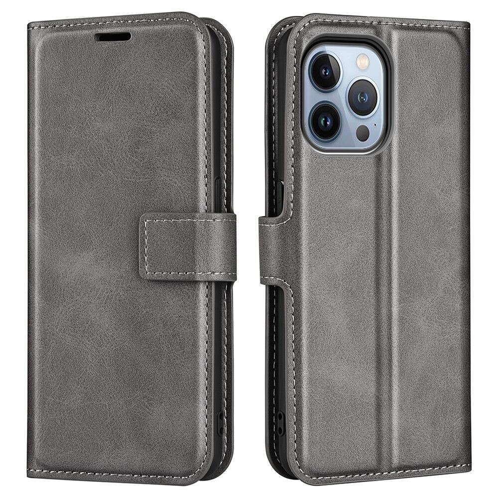 Cover portafoglio Leather Wallet iPhone 14 Pro Max Grey