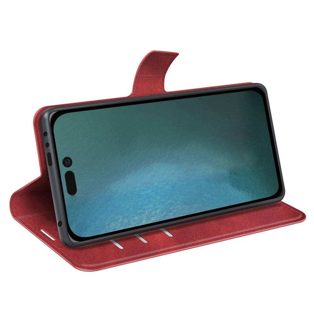 Cover portafoglio Leather Wallet iPhone 14 Pro Max Red