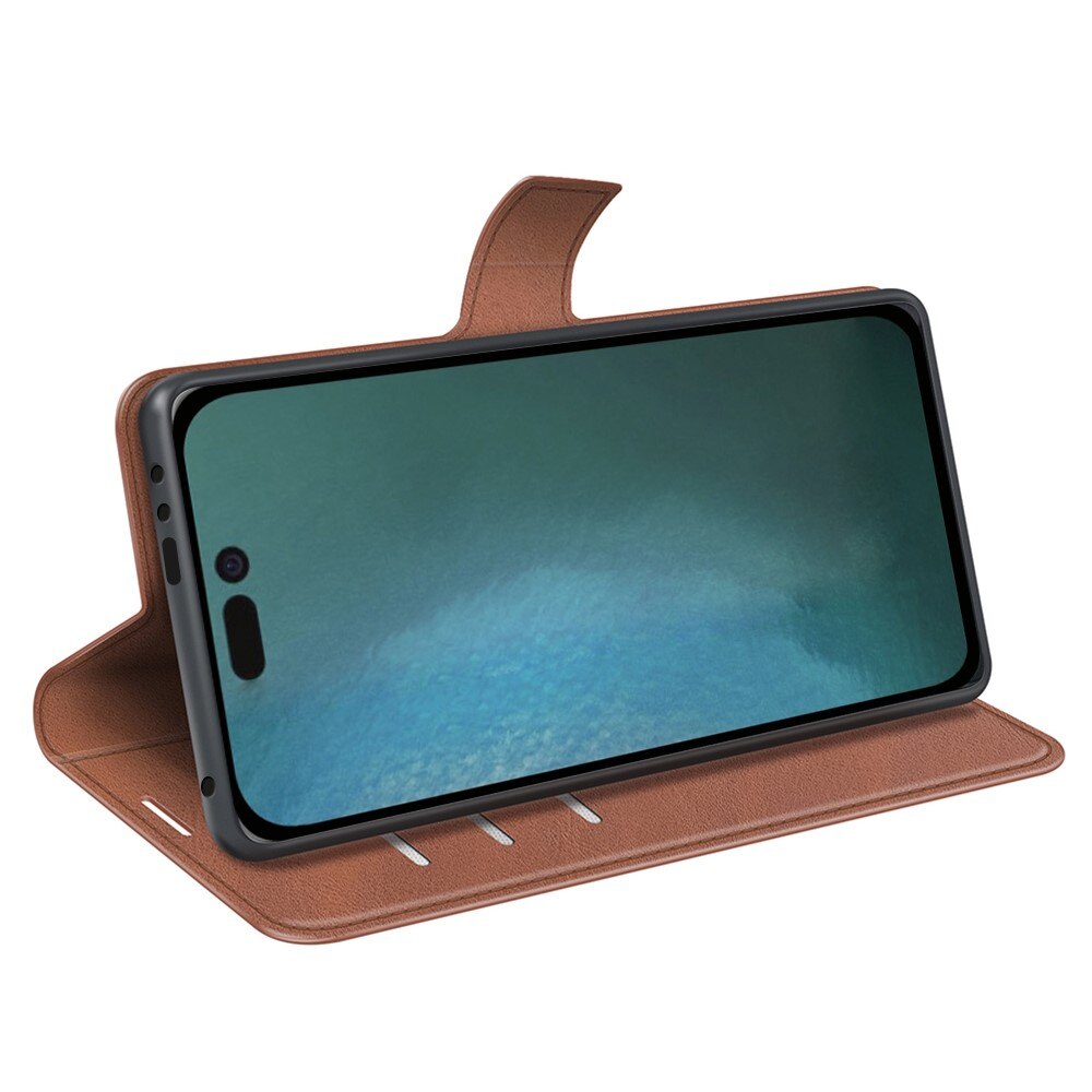 Cover portafoglio Leather Wallet iPhone 14 Pro Max Brown