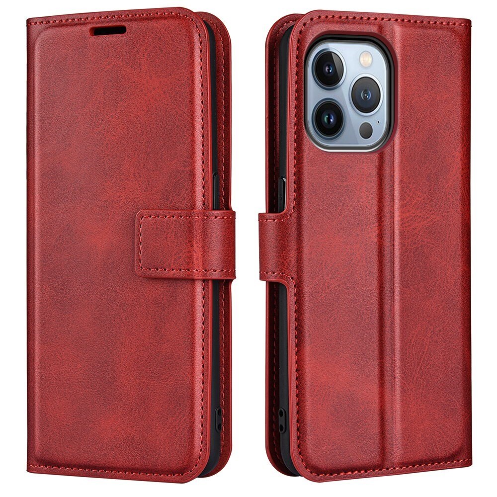 Cover portafoglio Leather Wallet iPhone 14 Pro Red