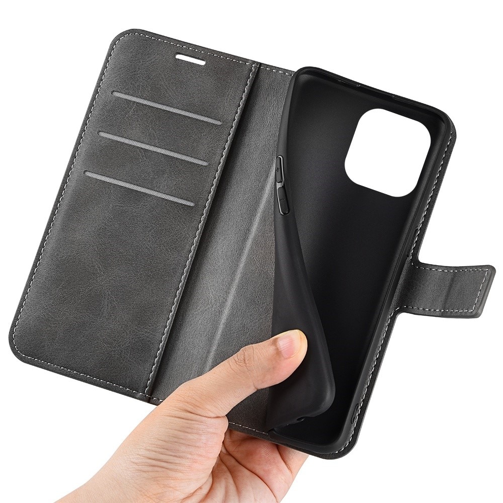 Cover portafoglio Leather Wallet iPhone 14 Pro Grey