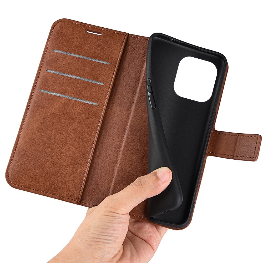 Cover portafoglio Leather Wallet iPhone 14 Pro Brown