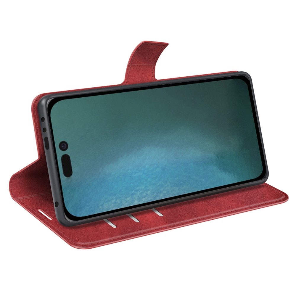 Cover portafoglio Leather Wallet iPhone 14 Red