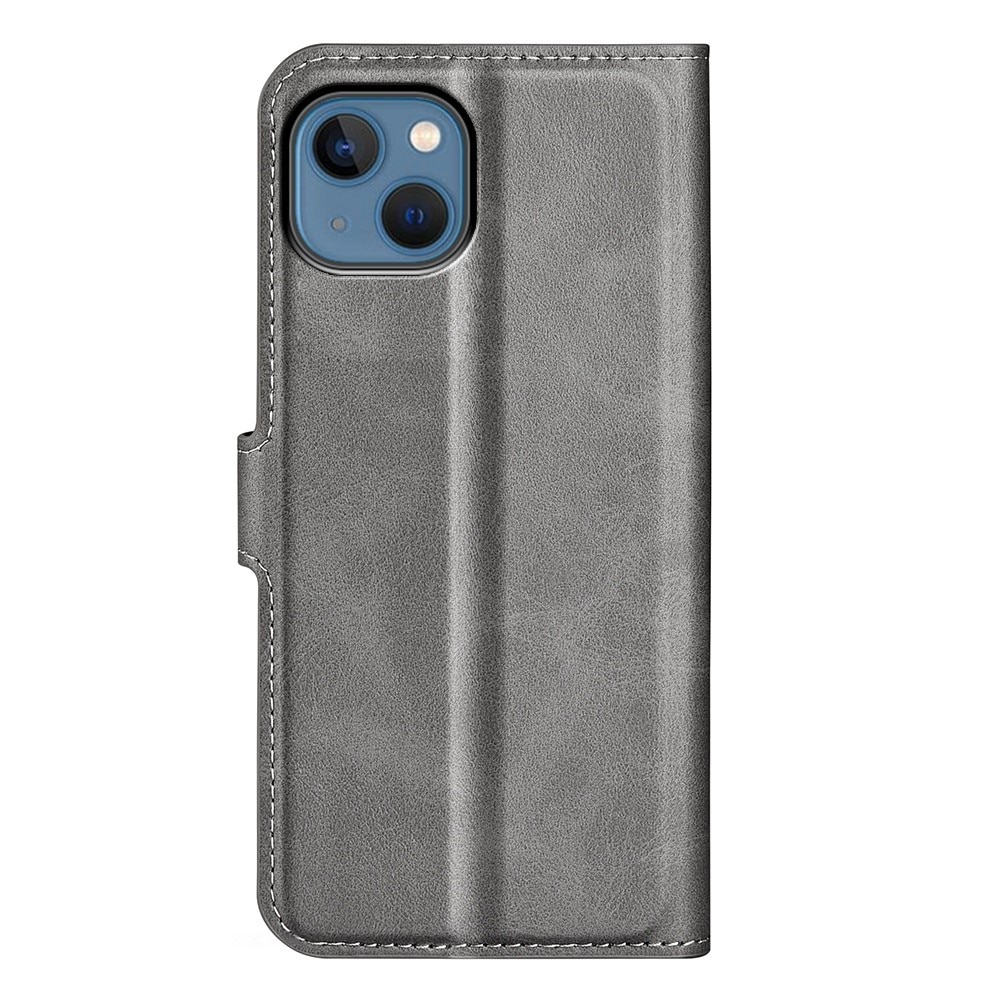 Cover portafoglio Leather Wallet iPhone 14 Grey