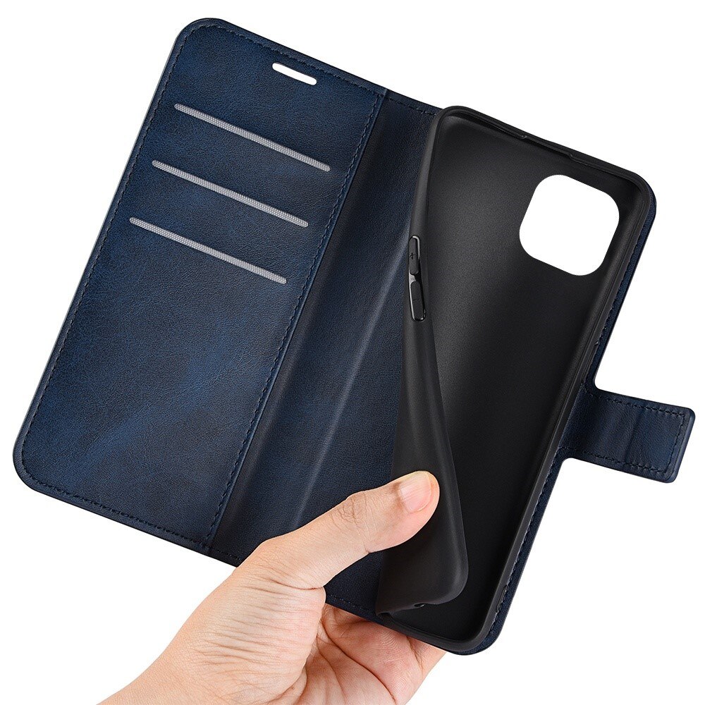 Cover portafoglio Leather Wallet iPhone 14 Blue