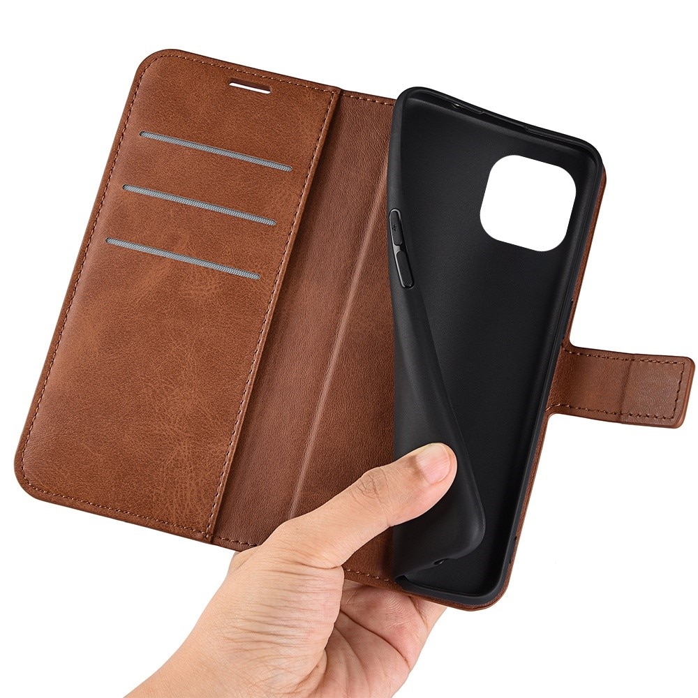 Cover portafoglio Leather Wallet iPhone 14 Brown